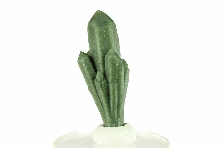Green Hedenbergite Included Quartz Crystals - Mongolia #294215